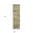 2' X 8' Gold And Slate Abstract Runner Rug